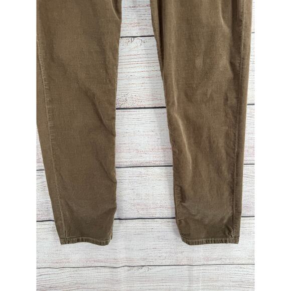 AG Adriano Goldschmied Theory Slim Khaki Crop Corduroy Pants Womens 26 Brown - Picture 5 of 11